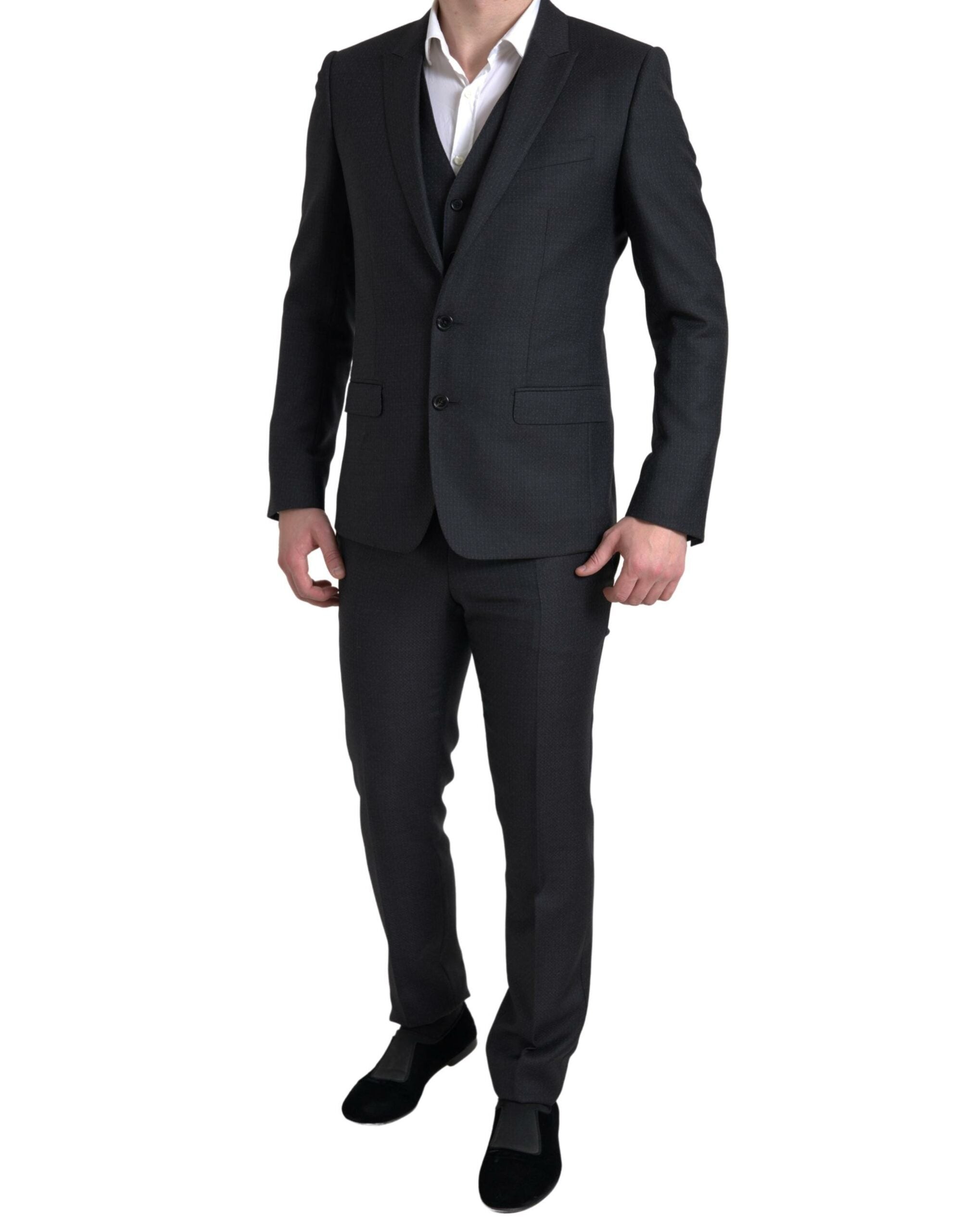 Dolce & Gabbana Black 3 Piece Single Breasted MARTINI Suit -   -  Dolce & Gabbana.