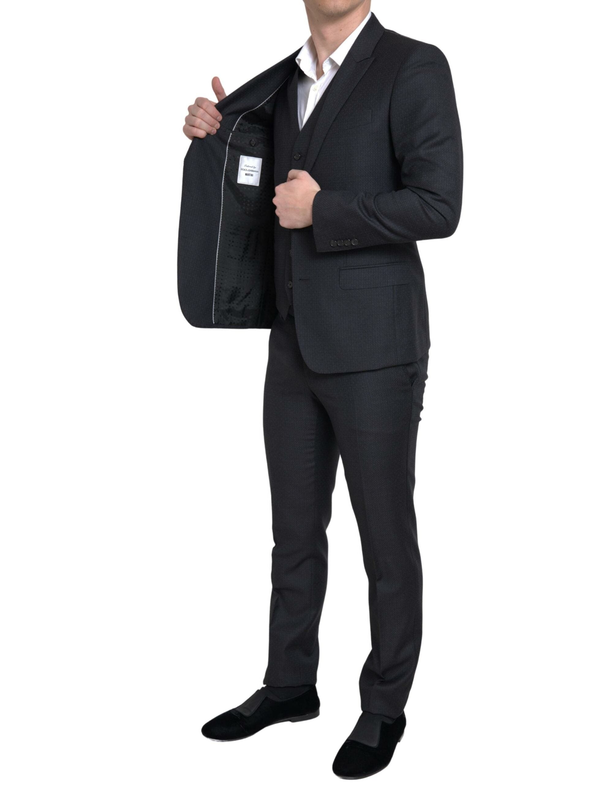Dolce & Gabbana Black 3 Piece Single Breasted MARTINI Suit -   -  Dolce & Gabbana.