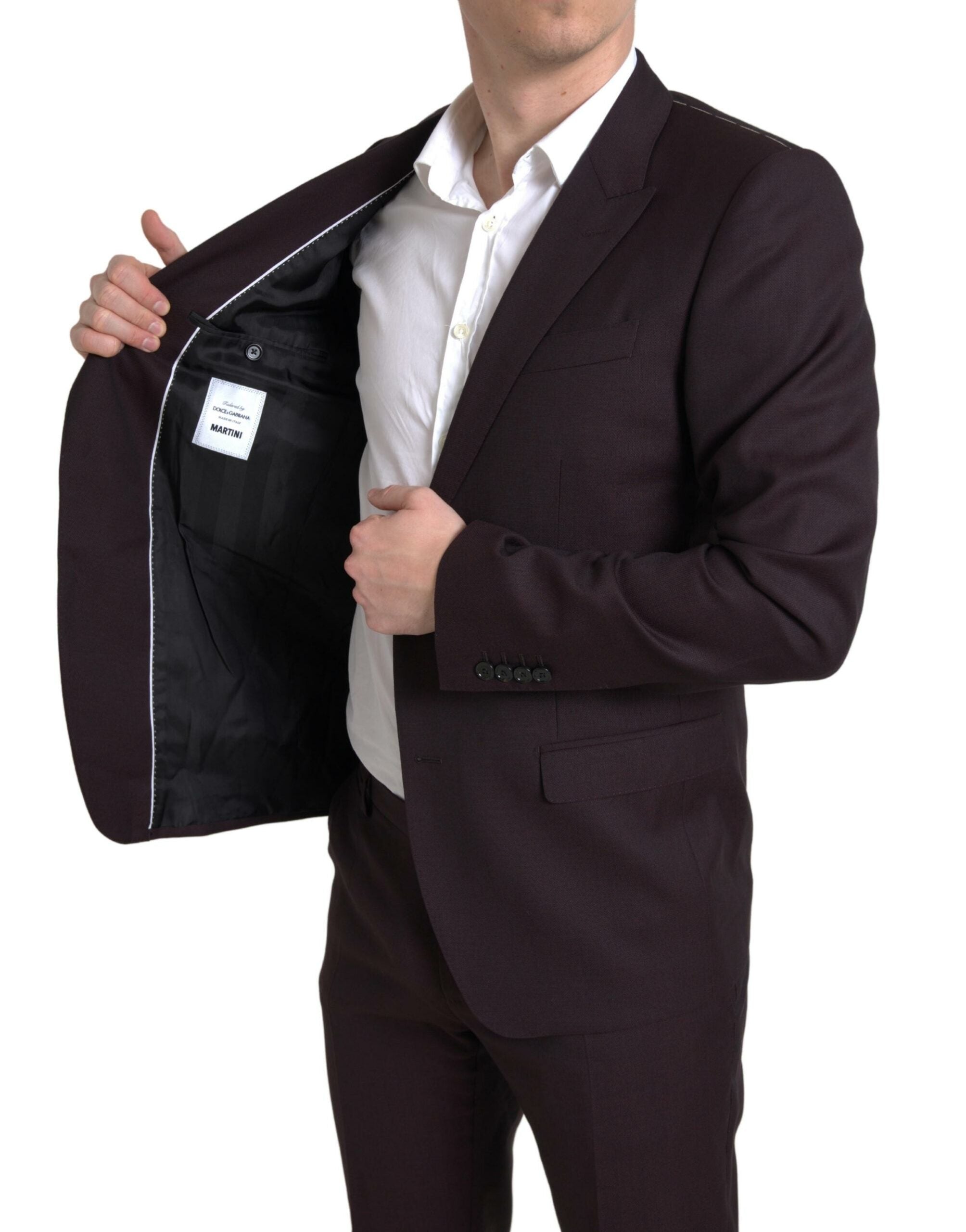 Dolce & Gabbana Maroon 2 Piece Single Breasted MARTINI Suit -   -  Dolce & Gabbana.