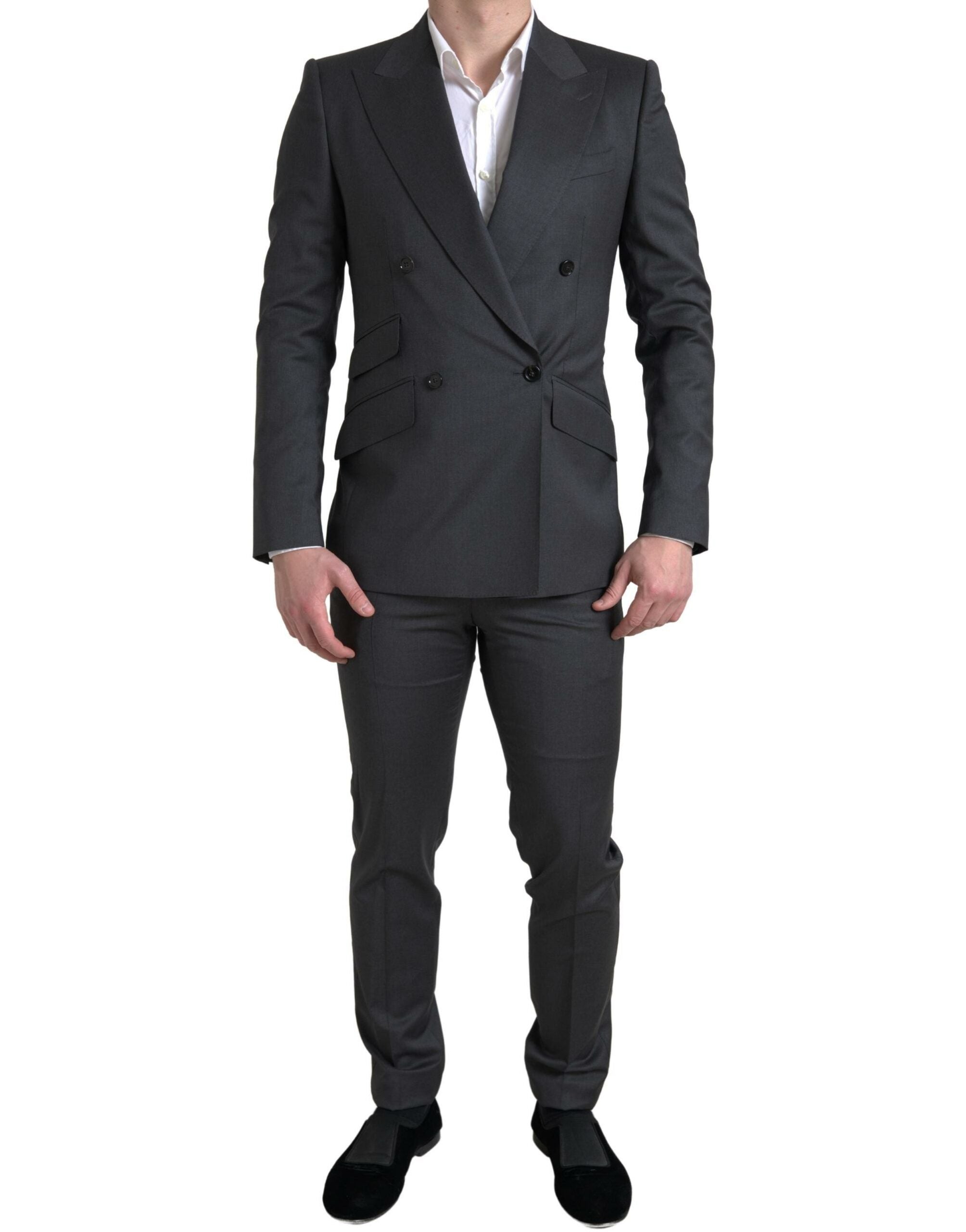 Dolce & Gabbana Gray 2 Piece Double Breasted SICILIA Suit -   -  Dolce & Gabbana.