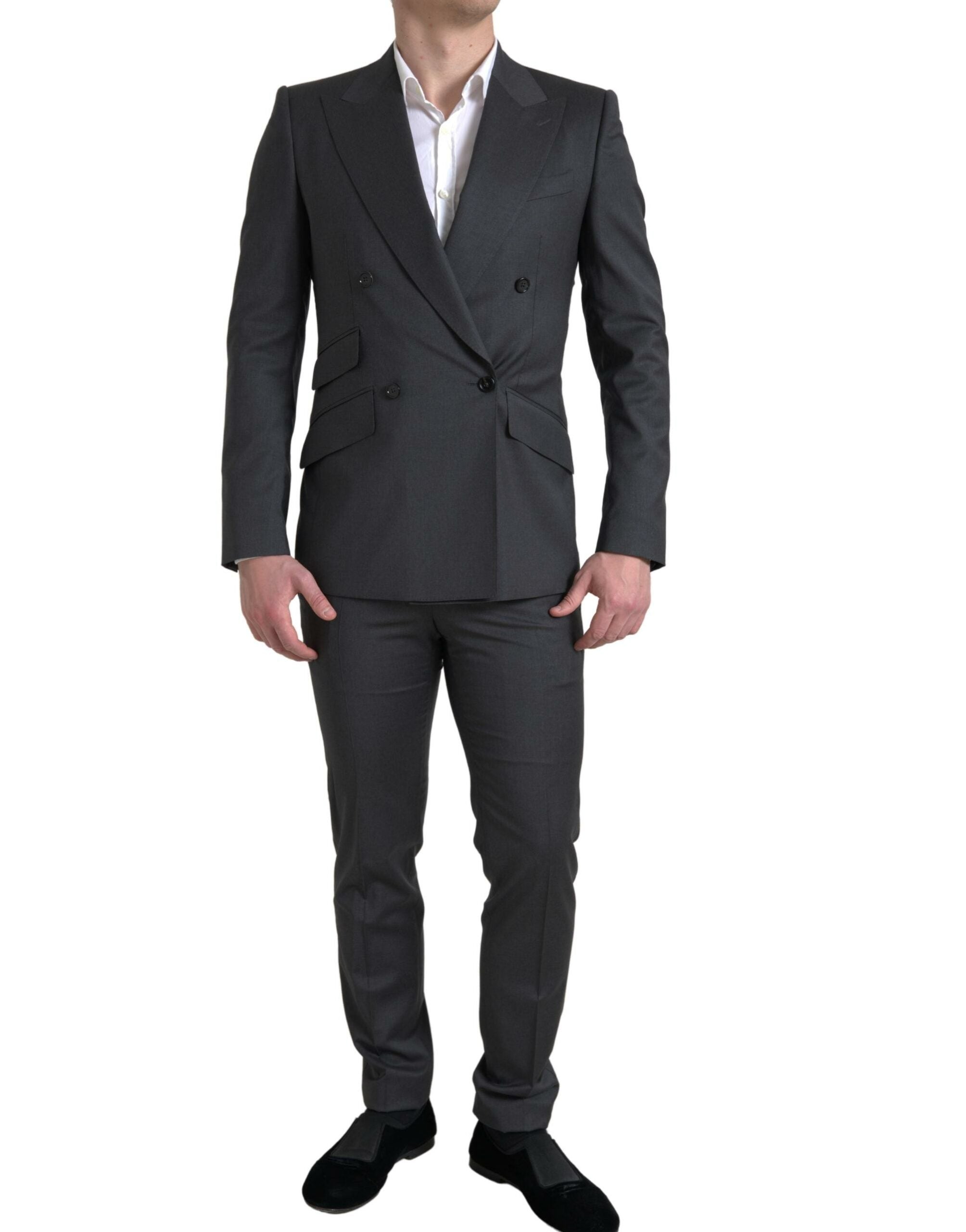 Dolce & Gabbana Gray 2 Piece Double Breasted SICILIA Suit -   -  Dolce & Gabbana.