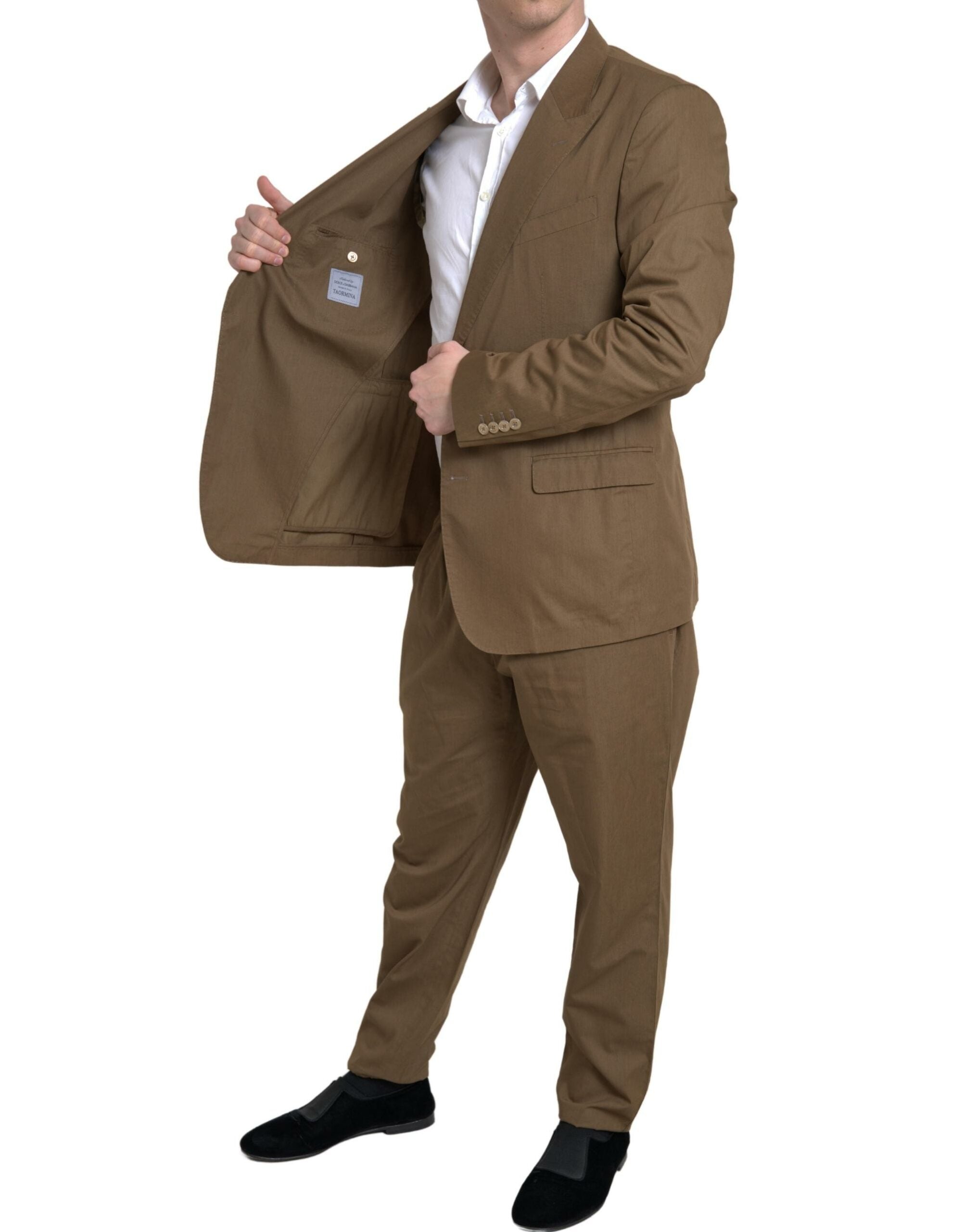 Dolce & Gabbana Brown 2 Piece Single Breasted TAORMINA Suit -   -  Dolce & Gabbana.