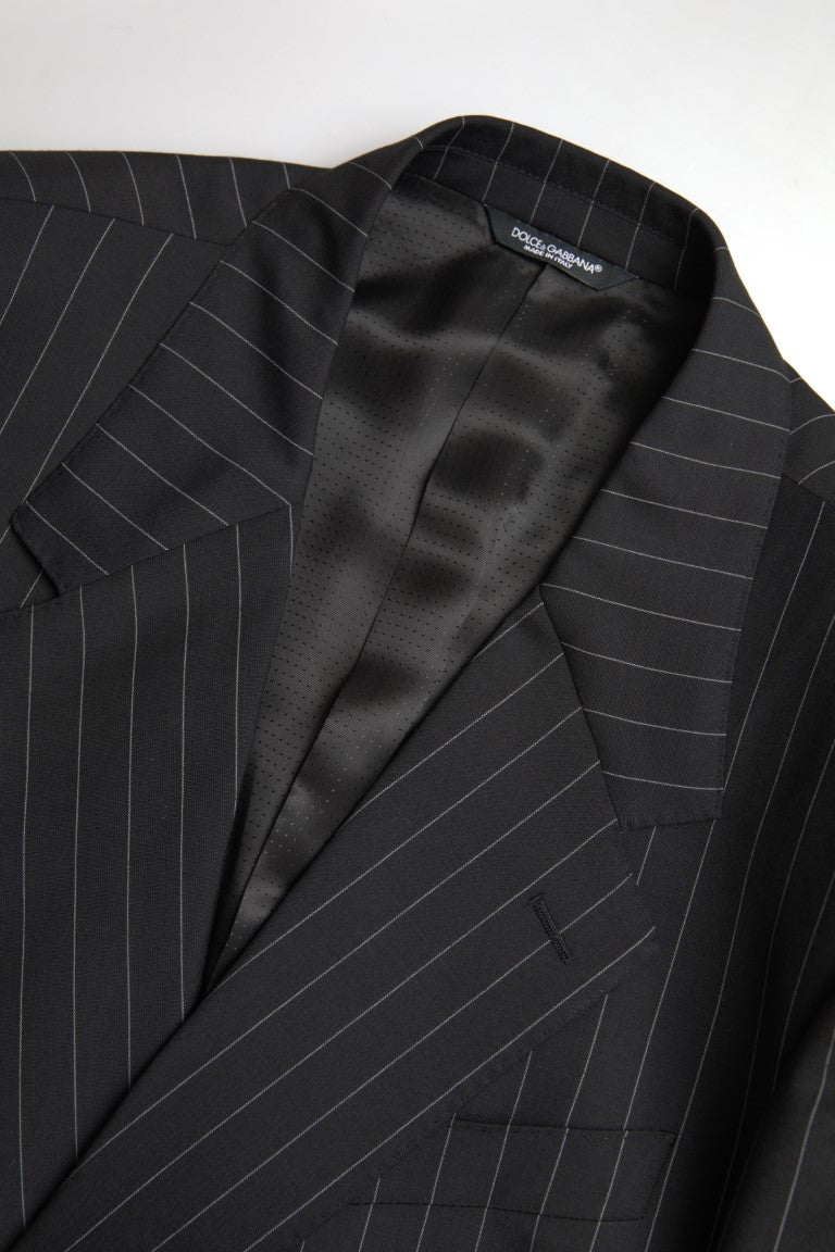 Dolce & Gabbana Black Stripe Single Breasted SICILIA Blazer -   -  Dolce & Gabbana.