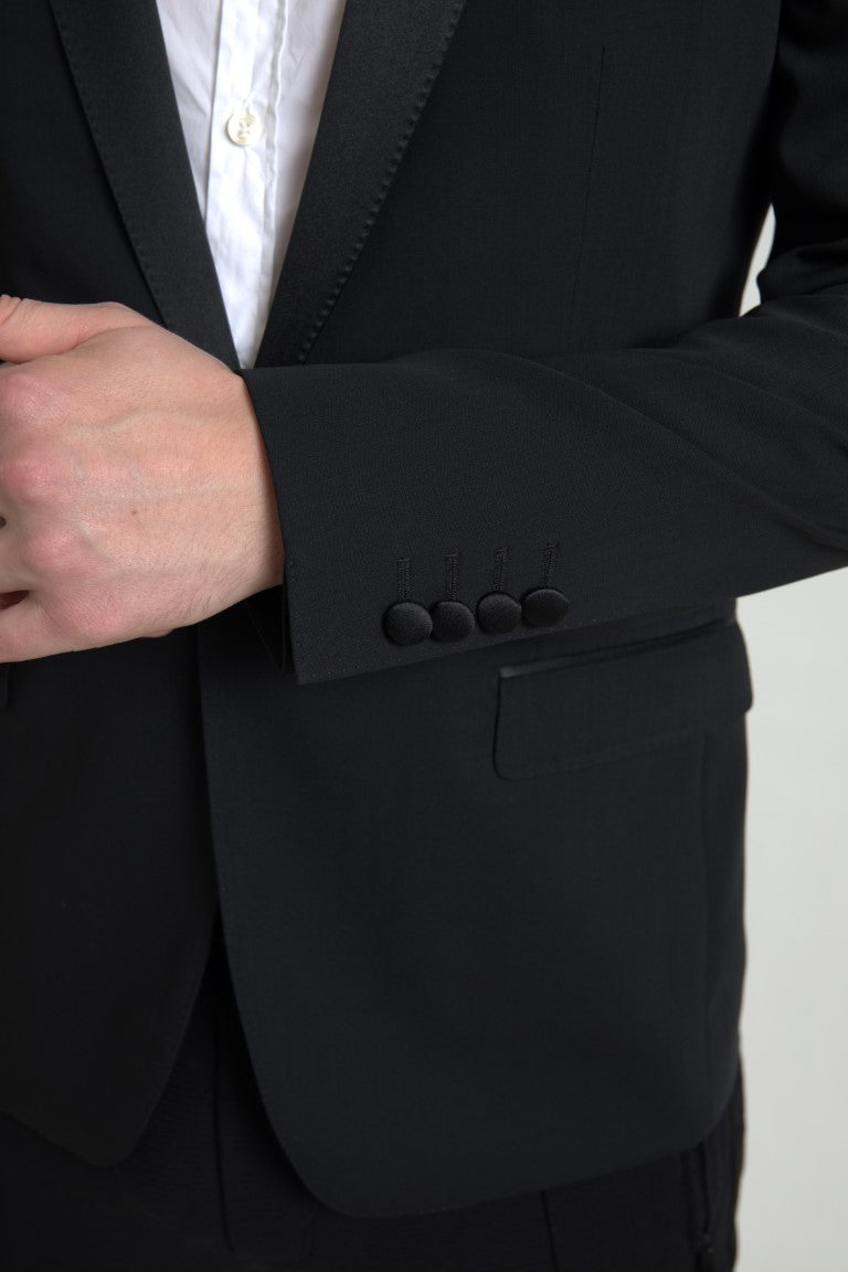 Dolce & Gabbana Black Wool Single Breasted MARTINI Blazer -   -  Dolce & Gabbana.