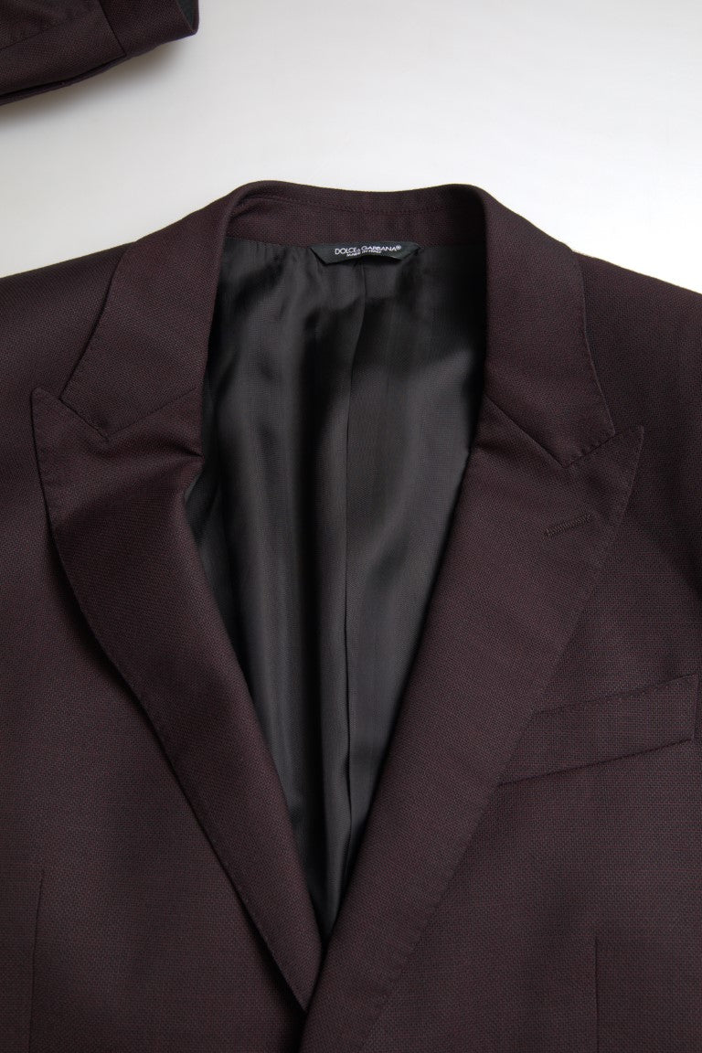 Dolce & Gabbana Maroon 2 Piece Single Breasted MARTINI Suit -   -  Dolce & Gabbana.
