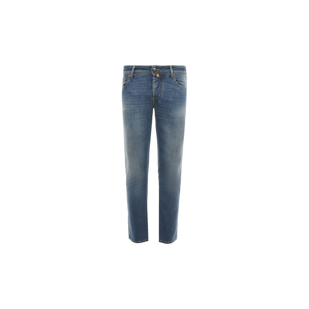Jacob Cohen Light Blue Cotton Men Jeans with Stretch Fit -   -  Jacob Cohen.