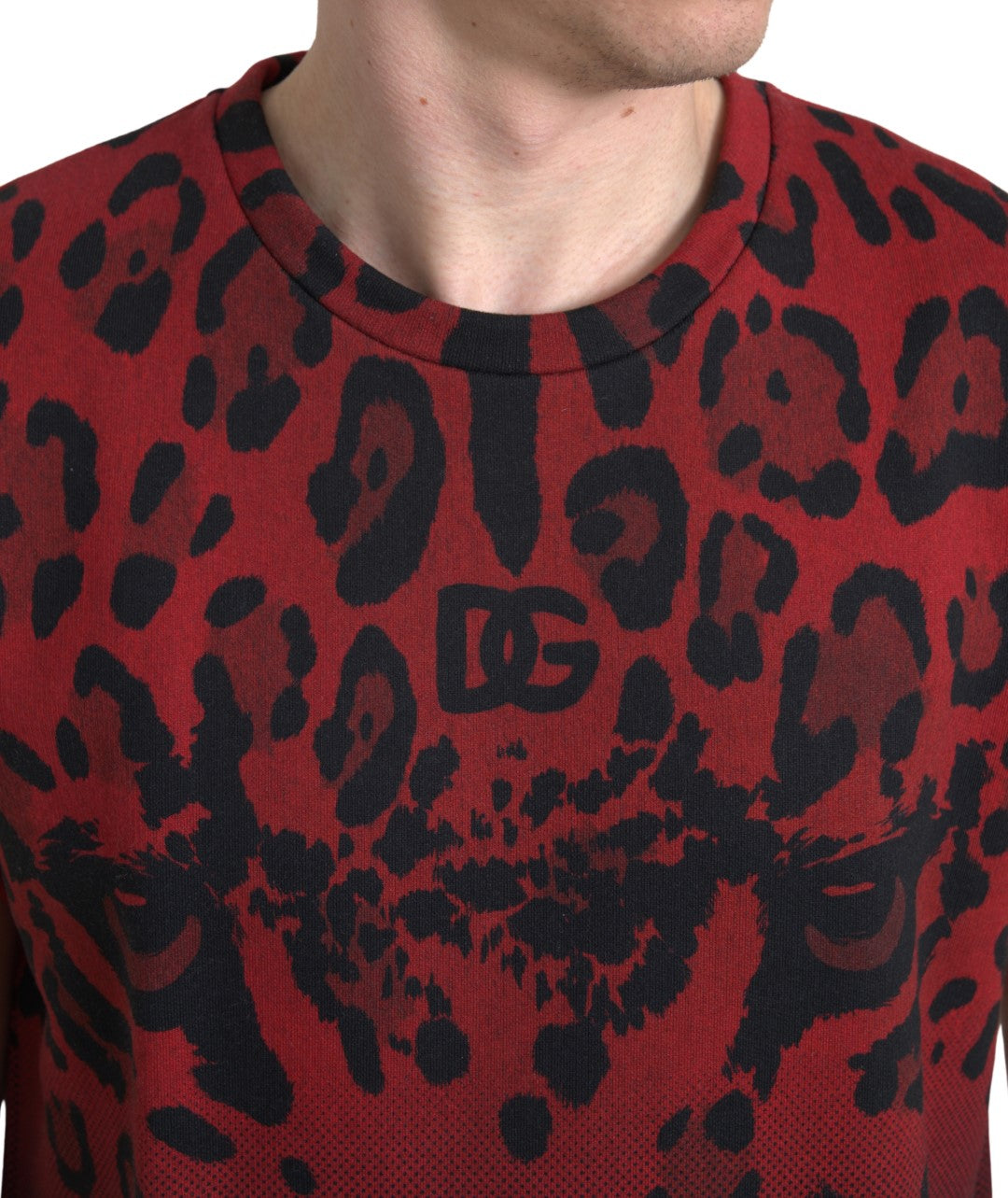 Dolce & Gabbana Red Leopard Cotton Sleeveless Tank T-shirt -   -  Dolce & Gabbana.