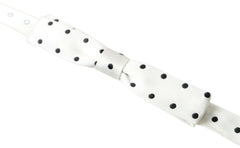 Dolce & Gabbana White Silk Polka Dot Adjustable Neck Men Bow Tie -  Neckties, Men -  Dolce & Gabbana.