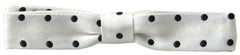 Dolce & Gabbana White Silk Polka Dot Adjustable Neck Men Bow Tie -  Neckties, Men -  Dolce & Gabbana.
