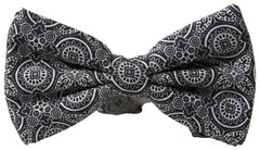 Dolce & Gabbana Black White Pattern Adjustable Neck Papillon Bow Tie -  Neckties, Men -  Dolce & Gabbana.