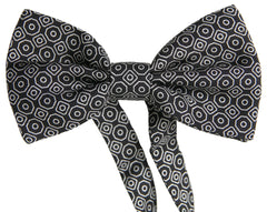 Dolce & Gabbana Black White Pattern Adjustable Neck Papillon Bow Tie -  Neckties, Men -  Dolce & Gabbana.
