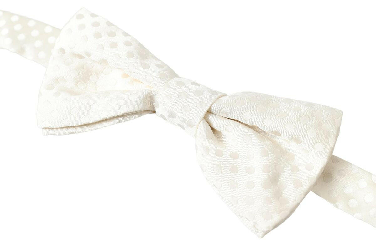 Dolce & Gabbana Ivory Fantasy Pattern Adjustable Neck Papillon Bow Tie -  Neckties, Men -  Dolce & Gabbana.
