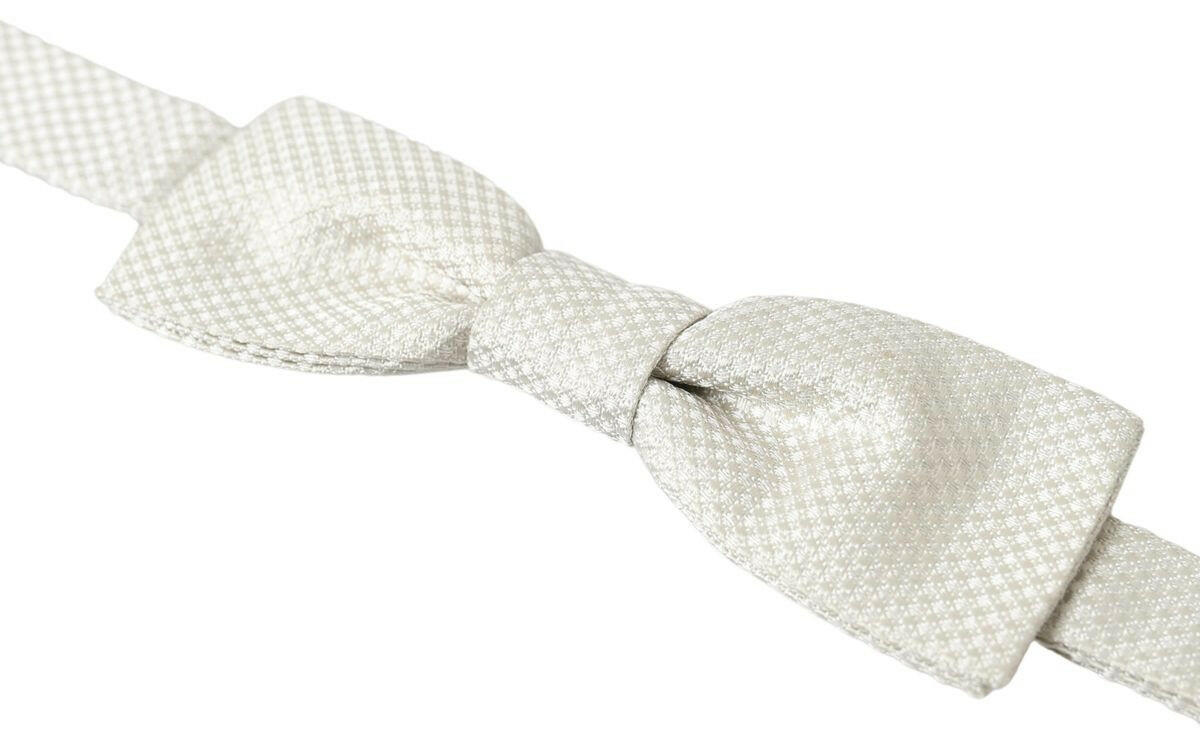 Dolce & Gabbana Ivory Silk Adjustable Neck Papillon Men Bow Tie -  Neckties, Men -  Dolce & Gabbana.