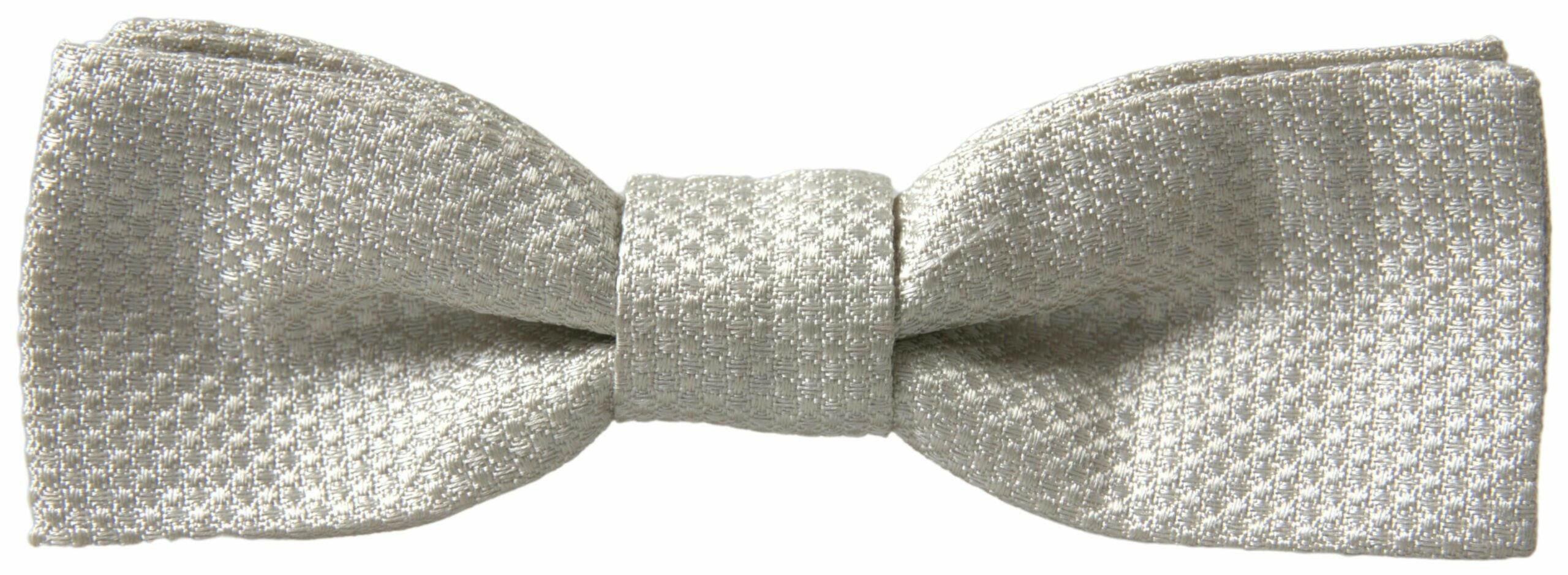 Dolce & Gabbana Ivory Silk Adjustable Neck Papillon Men Bow Tie -  Neckties, Men -  Dolce & Gabbana.