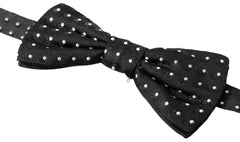 Dolce & Gabbana Black Polka Dot Silk Adjustable Men Neck Papillon Bow Tie -  Neckties, Men -  Dolce & Gabbana.