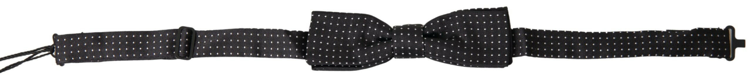 Dolce & Gabbana Black Polka Dot Silk Adjustable Men Neck Papillon Bow Tie -  Neckties, Men -  Dolce & Gabbana.