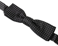 Dolce & Gabbana Black Polka Dot Silk Adjustable Men Neck Papillon Bow Tie -  Neckties, Men -  Dolce & Gabbana.