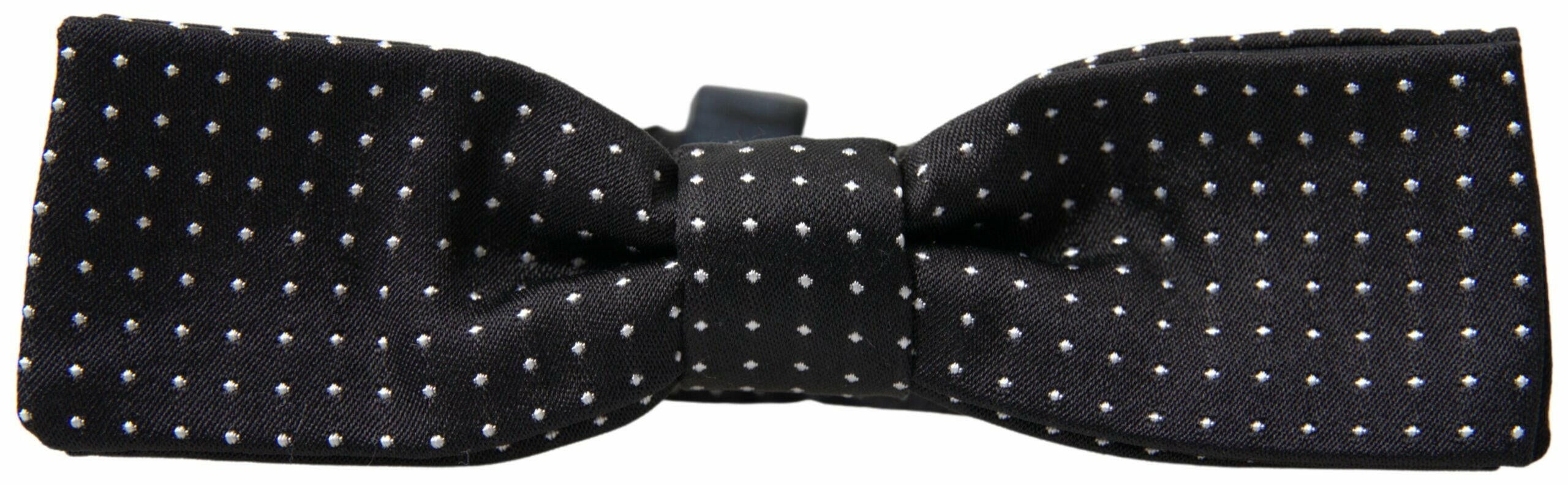 Dolce & Gabbana Black Polka Dot Silk Adjustable Men Neck Papillon Bow Tie -  Neckties, Men -  Dolce & Gabbana.