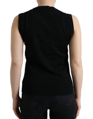 Dolce & Gabbana Black Bird Wool Knit Sleeveless Tank T-shirt -   -  Dolce & Gabbana.