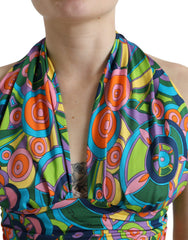 Dolce & Gabbana Multicolor Halter Sleeveless Cropped Tank Top -   -  Dolce & Gabbana.