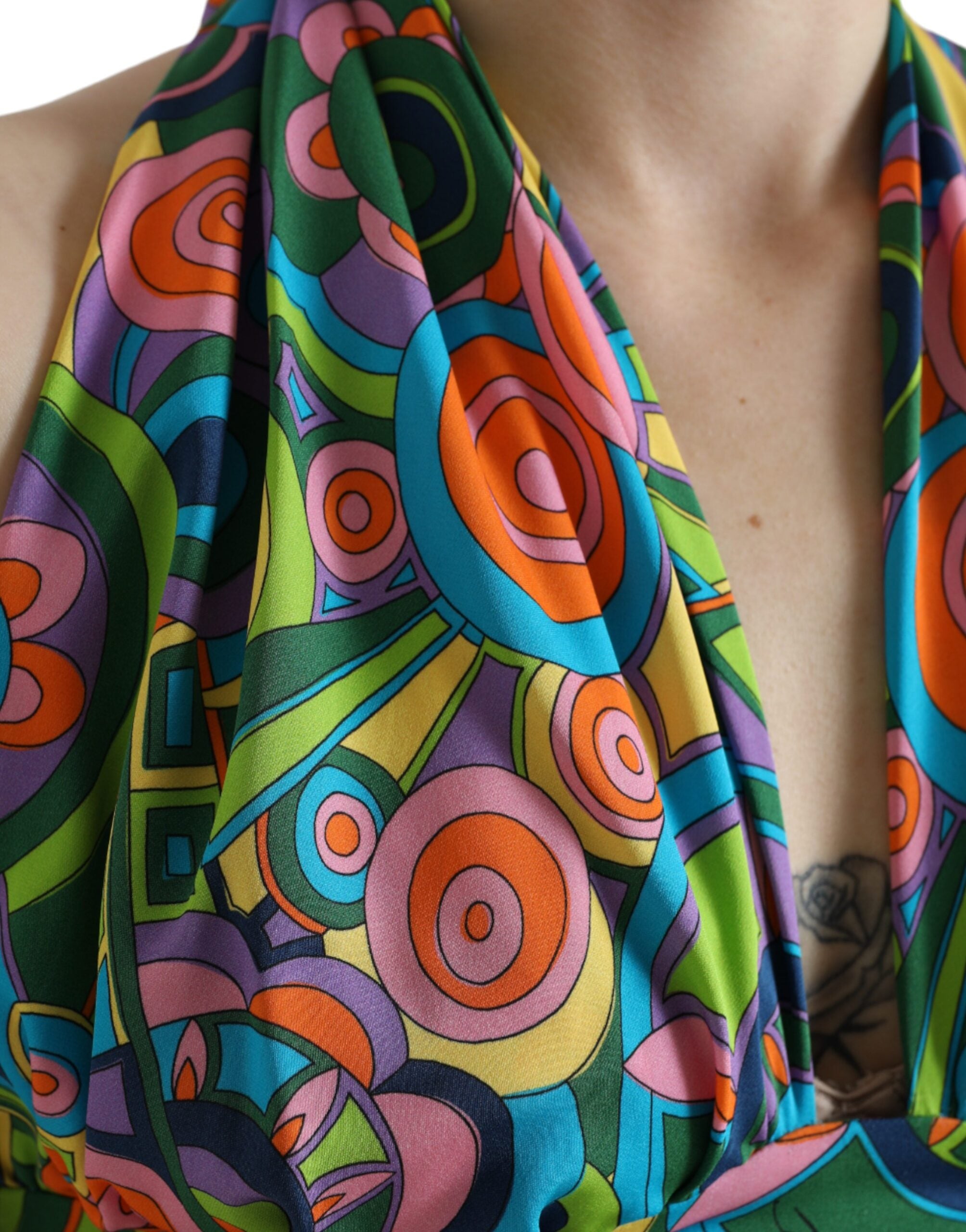 Dolce & Gabbana Multicolor Halter Sleeveless Cropped Tank Top -   -  Dolce & Gabbana.