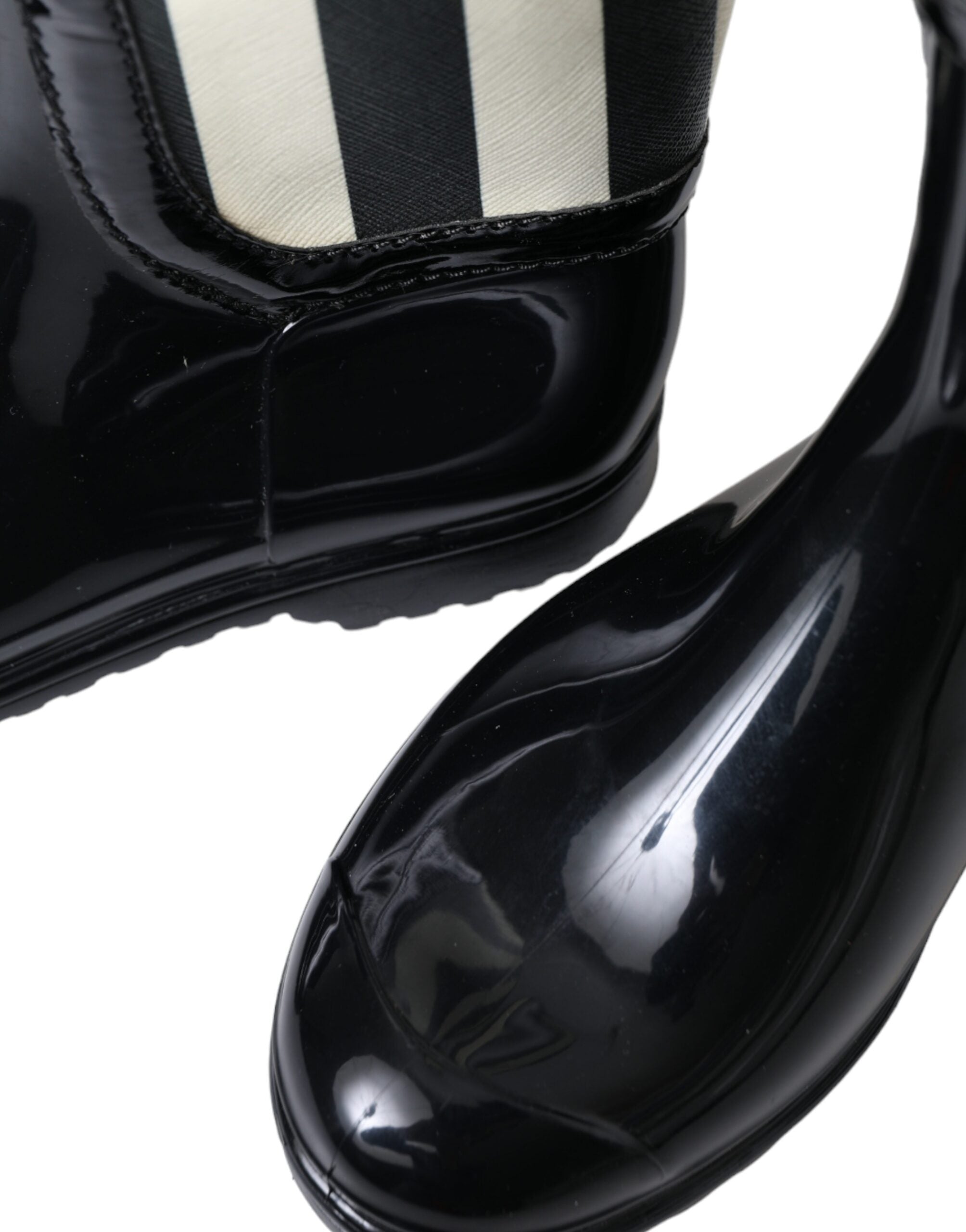 Dolce & Gabbana Black Rubber Knee High Flat Boots Shoes -   -  Dolce & Gabbana.
