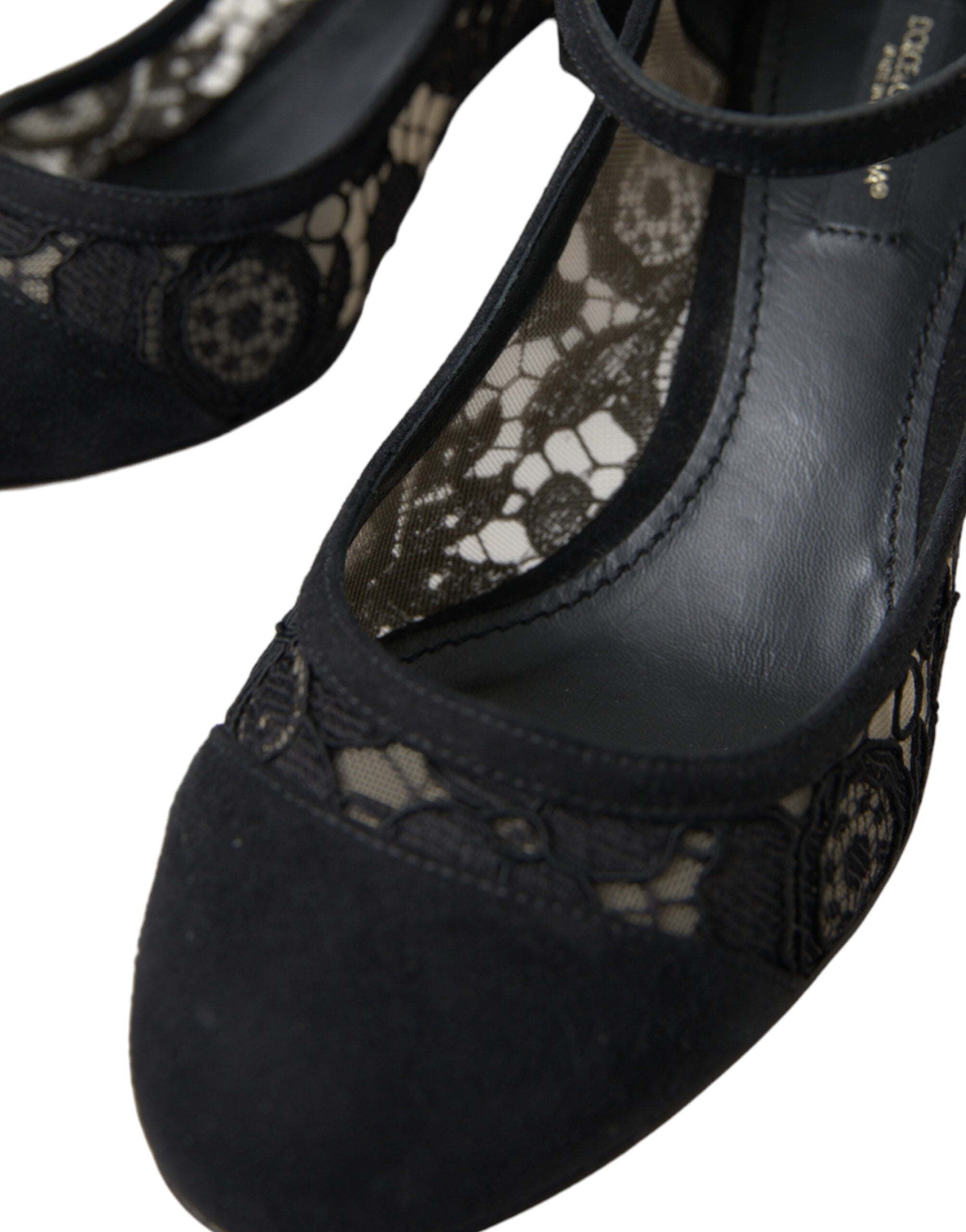 Dolce & Gabbana Black Mary Jane Taormina Lace Pumps Shoes -   -  Dolce & Gabbana.