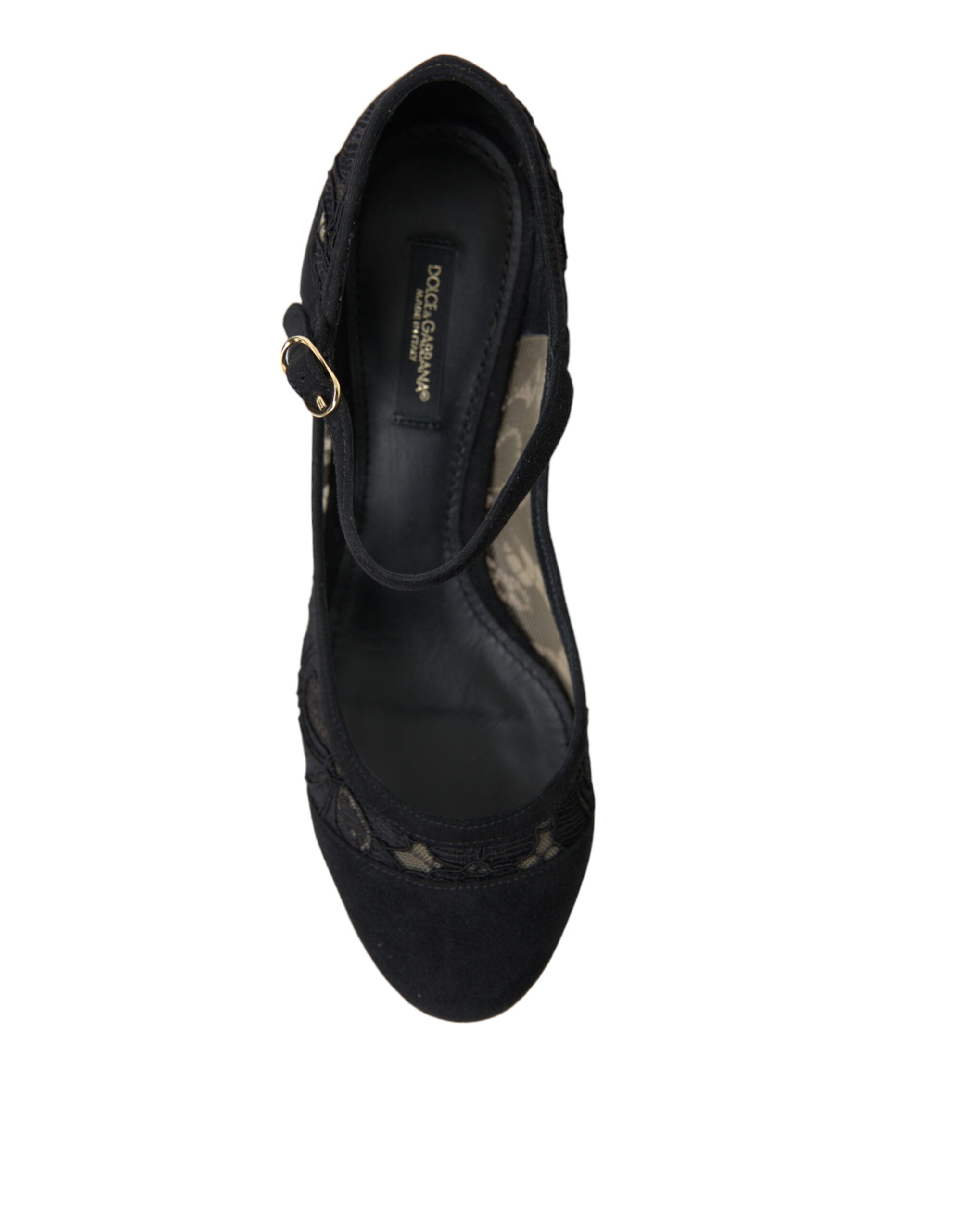 Dolce & Gabbana Black Mary Jane Taormina Lace Pumps Shoes -   -  Dolce & Gabbana.