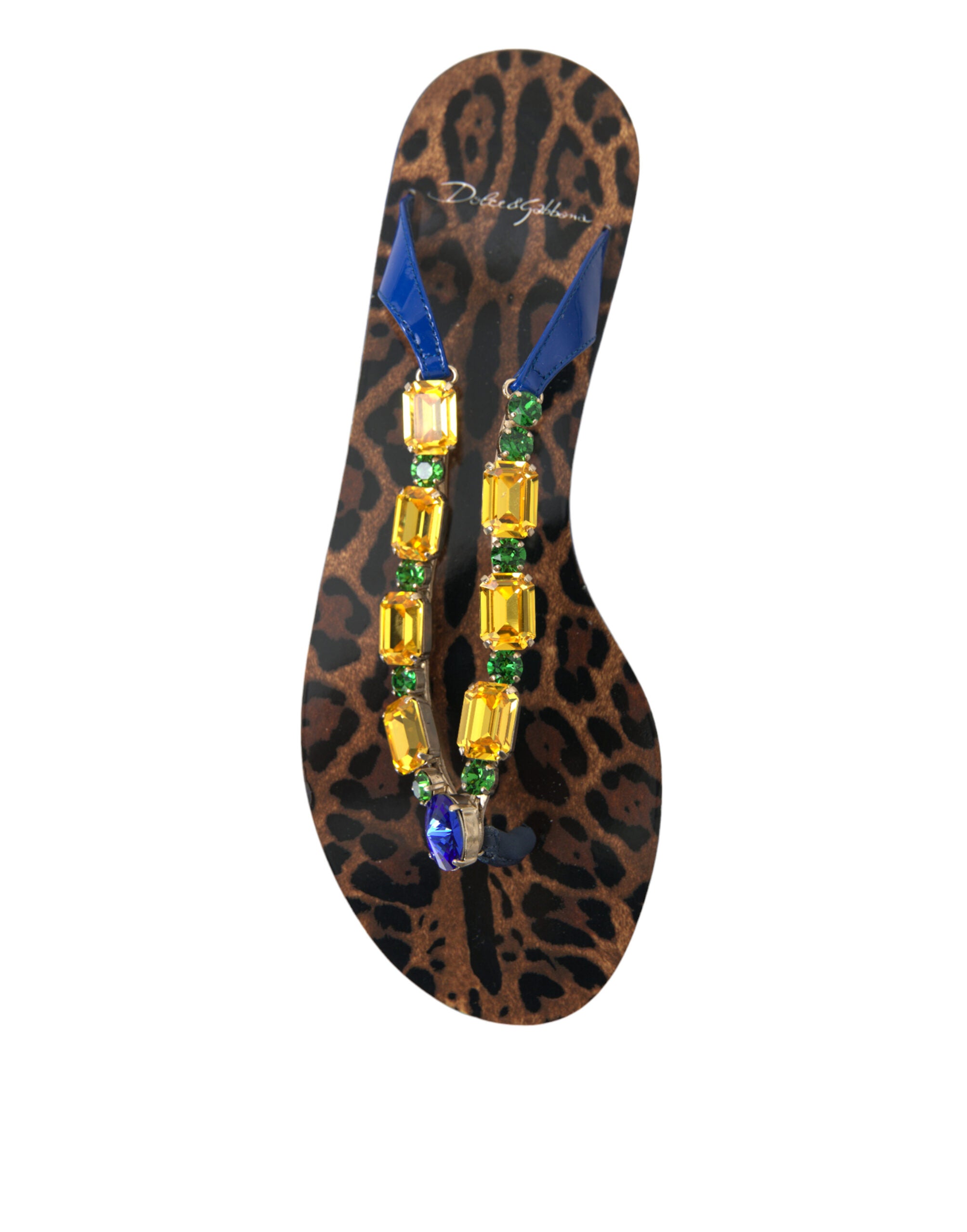 Dolce & Gabbana Blue Crystals Flats Sandals Beachwear Shoes -   -  Dolce & Gabbana.