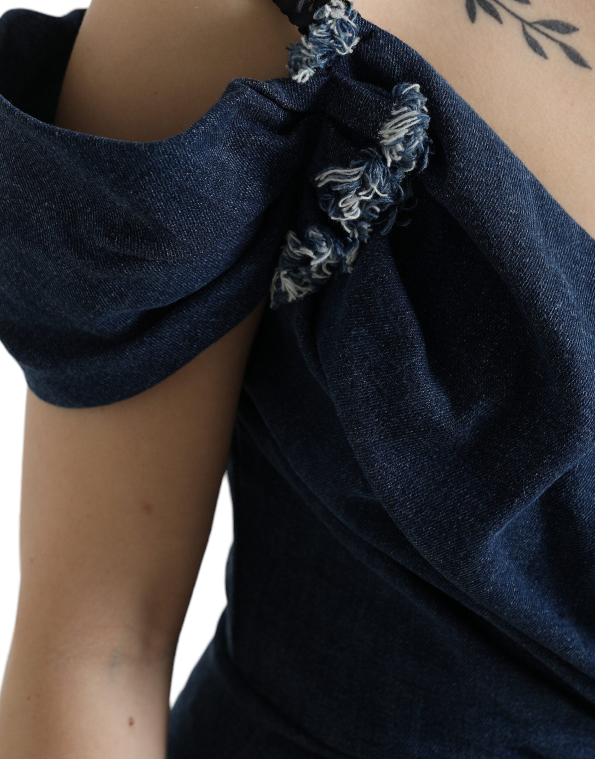 Dolce & Gabbana Blue Patchwork Two Tone Denim Mini Dress -   -  Dolce & Gabbana.