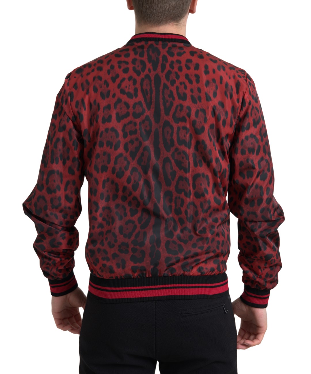 Dolce & Gabbana Red Leopard Bomber Short Coat Jacket -   -  Dolce & Gabbana.