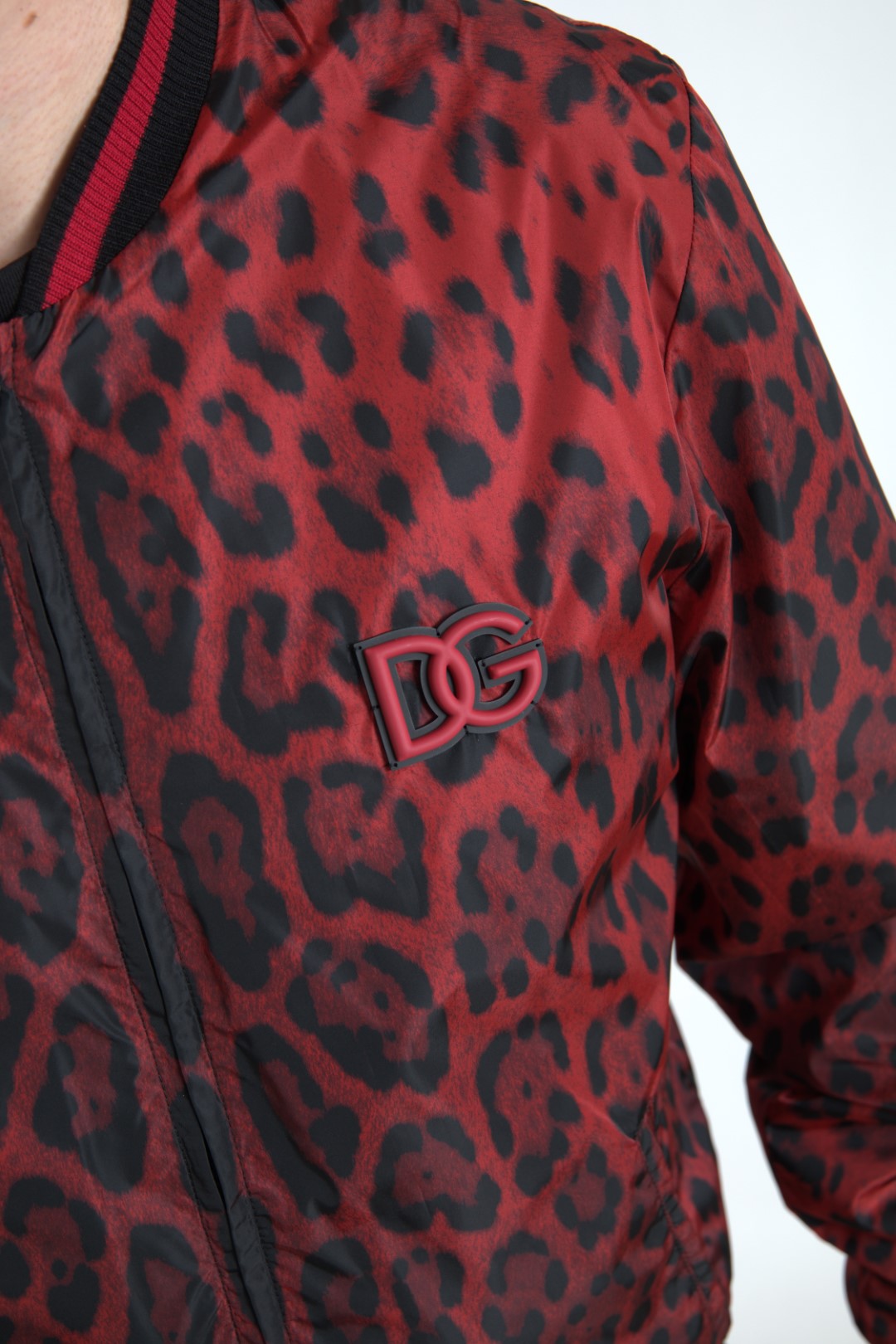Dolce & Gabbana Red Leopard Bomber Short Coat Jacket -   -  Dolce & Gabbana.