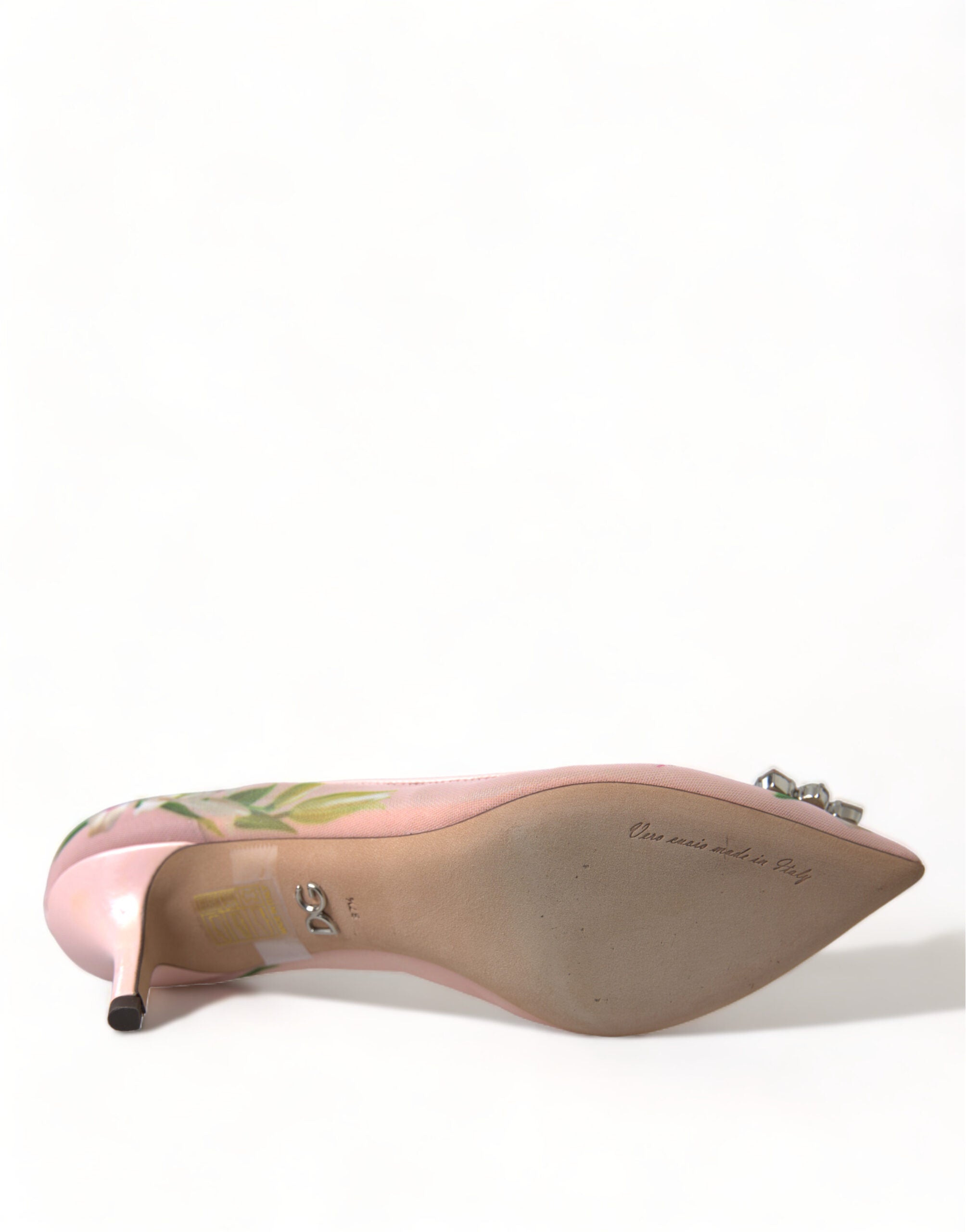 Dolce & Gabbana Pink Floral Crystal Heels Pumps Shoes -   -  Dolce & Gabbana.