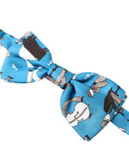 Dolce & Gabbana Blue Jazz Club Silk Adjustable Neck Papillon Bow Tie -  Neckties, Men -  Dolce & Gabbana.