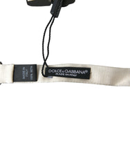 Dolce & Gabbana White Silk Slim Adjustable Neck Papillon Bow Tie -  Neckties, Men -  Dolce & Gabbana.
