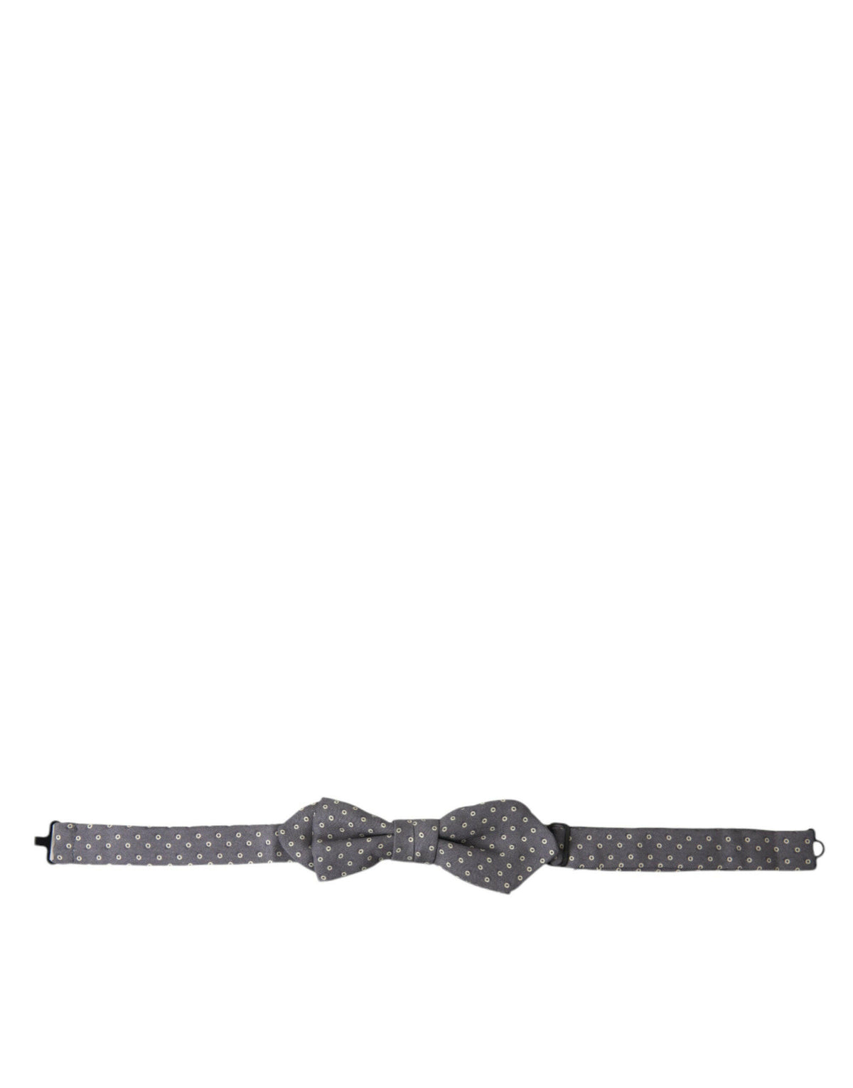 Dolce & Gabbana Gray Polka Dots Silk Adjustable Neck Papillon Bow Tie -  Neckties, Men -  Dolce & Gabbana.