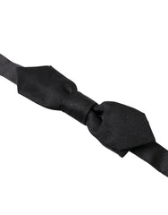 Dolce & Gabbana Black Solid Silk Adjustable Neck Papillon Bow Tie -  Neckties, Men -  Dolce & Gabbana.