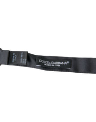 Dolce & Gabbana Dark Gray Silk Adjustable Neck Men Papillon Bow Tie -  Neckties, Men -  Dolce & Gabbana.