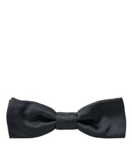 Dolce & Gabbana Dark Gray Silk Adjustable Neck Men Papillon Bow Tie -  Neckties, Men -  Dolce & Gabbana.