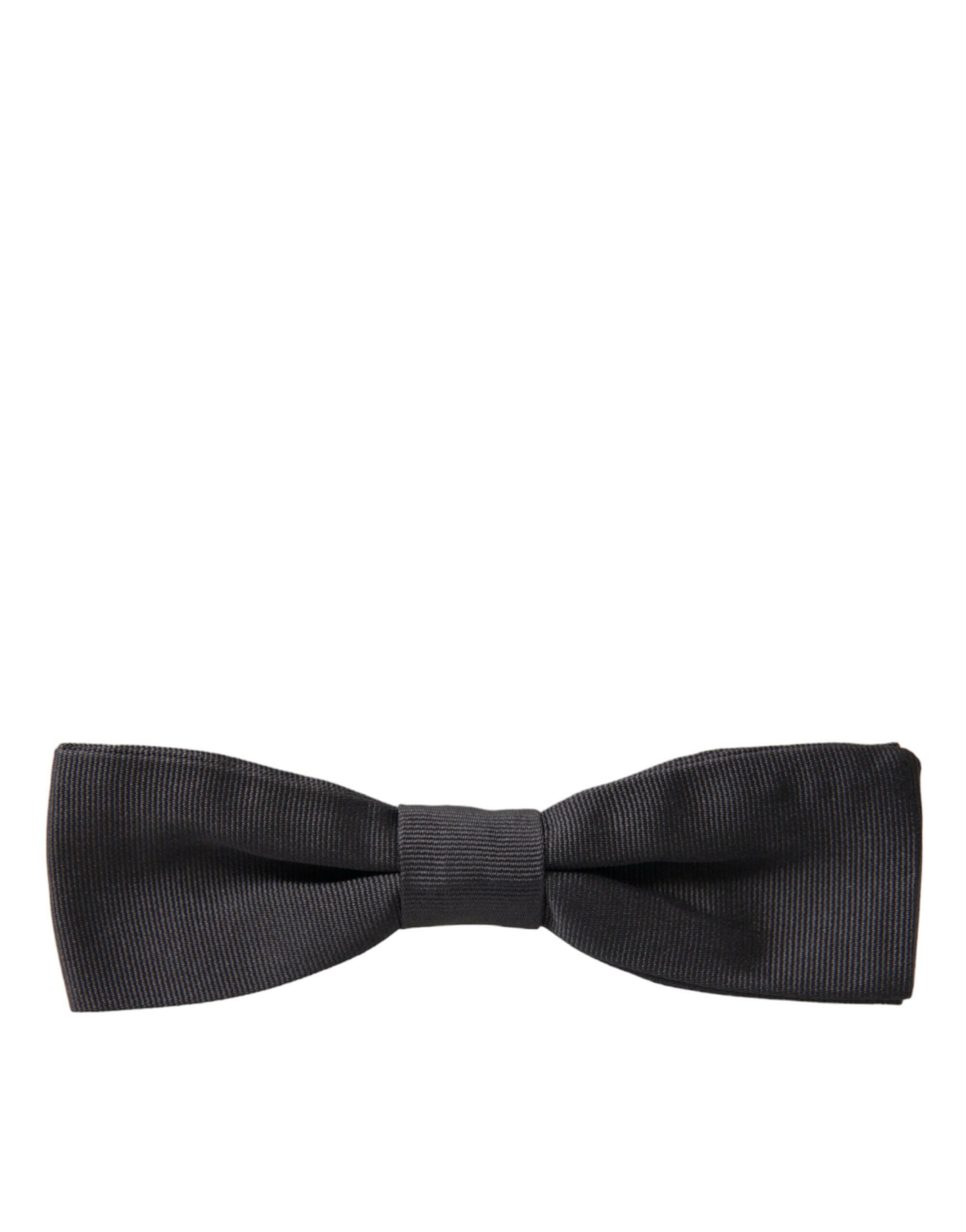 Dolce & Gabbana Dark Gray Silk Adjustable Neck Men Papillon Bow Tie -  Neckties, Men -  Dolce & Gabbana.