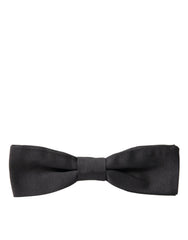 Dolce & Gabbana Dark Gray Silk Adjustable Neck Men Papillon Bow Tie -  Neckties, Men -  Dolce & Gabbana.