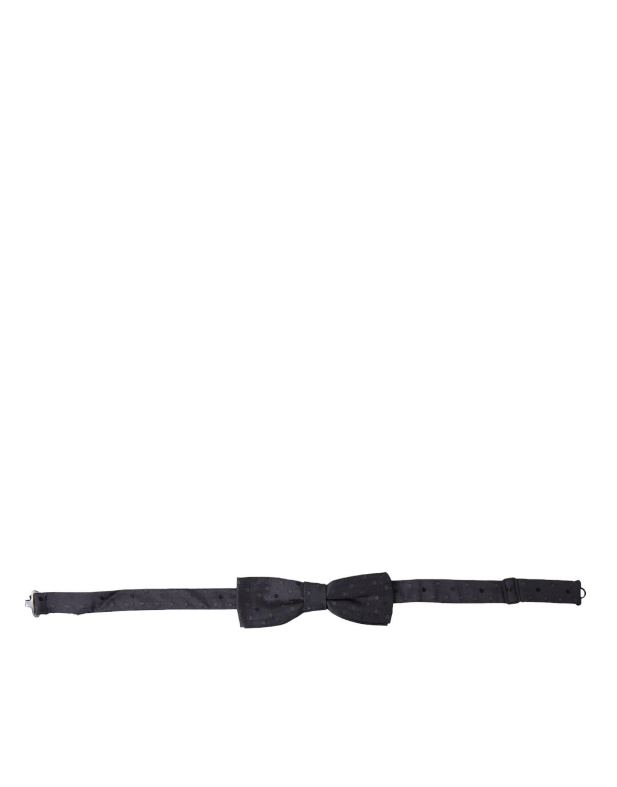 Dolce & Gabbana Blue Polka Dot Silk Adjustable Neck Men Papillon Bow Tie -  Neckties, Men -  Dolce & Gabbana.