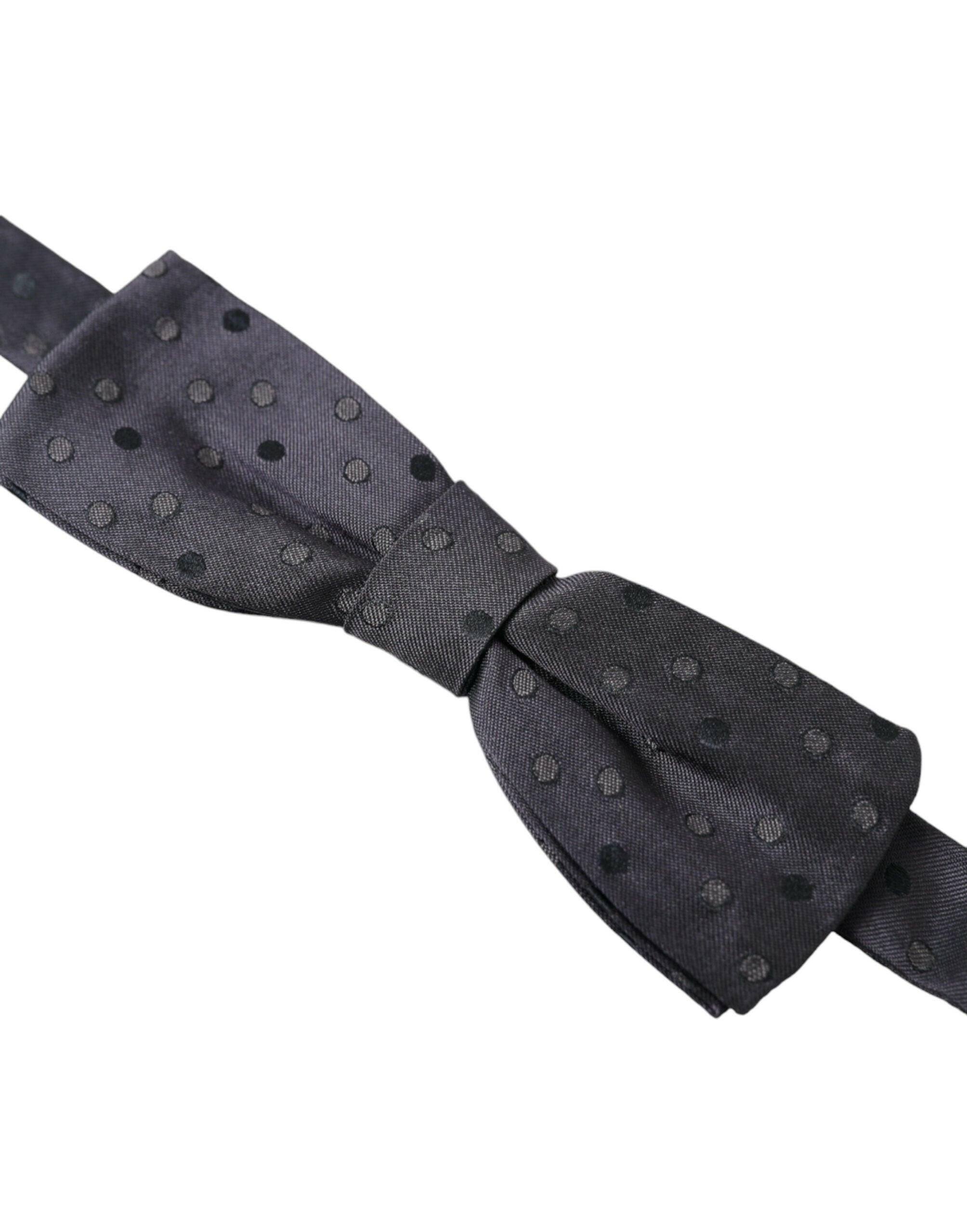 Dolce & Gabbana Blue Polka Dot Silk Adjustable Neck Men Papillon Bow Tie -  Neckties, Men -  Dolce & Gabbana.
