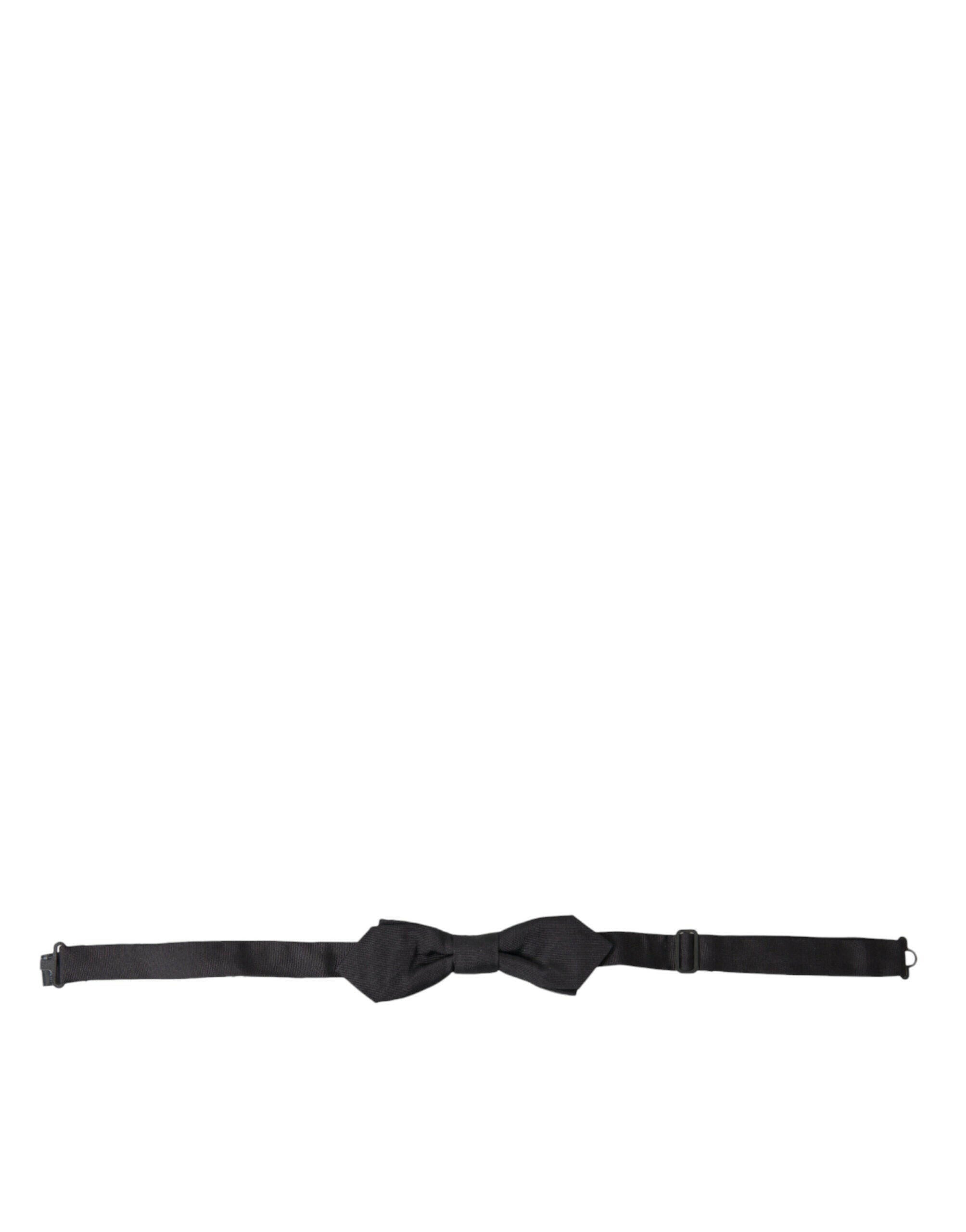 Dolce & Gabbana Black Silk Adjustable Neck Men Papillon Bow Tie -  Neckties, Men -  Dolce & Gabbana.