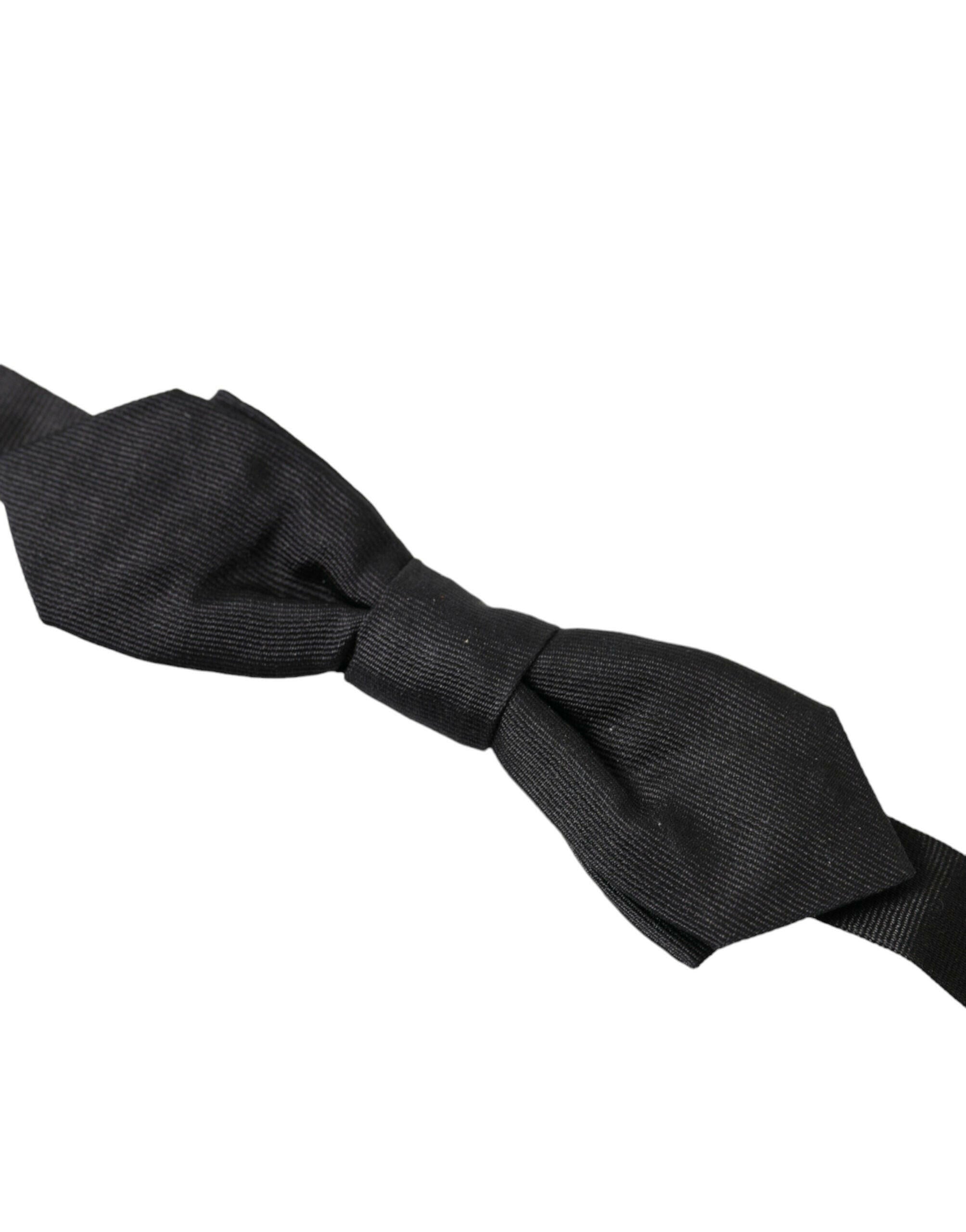 Dolce & Gabbana Black Silk Adjustable Neck Men Papillon Bow Tie -  Neckties, Men -  Dolce & Gabbana.