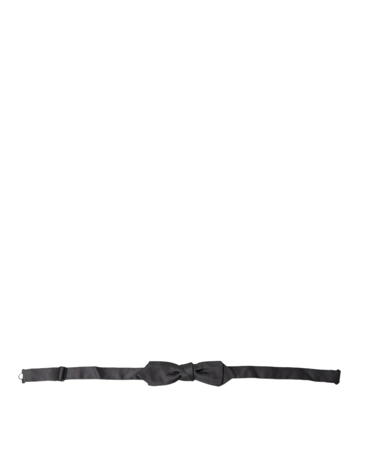 Dolce & Gabbana Dark Gray Silk Adjustable Neck Men Papillon Bow Tie -  Neckties, Men -  Dolce & Gabbana.