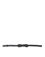 Dolce & Gabbana Dark Gray Silk Adjustable Neck Men Papillon Bow Tie -  Neckties, Men -  Dolce & Gabbana.
