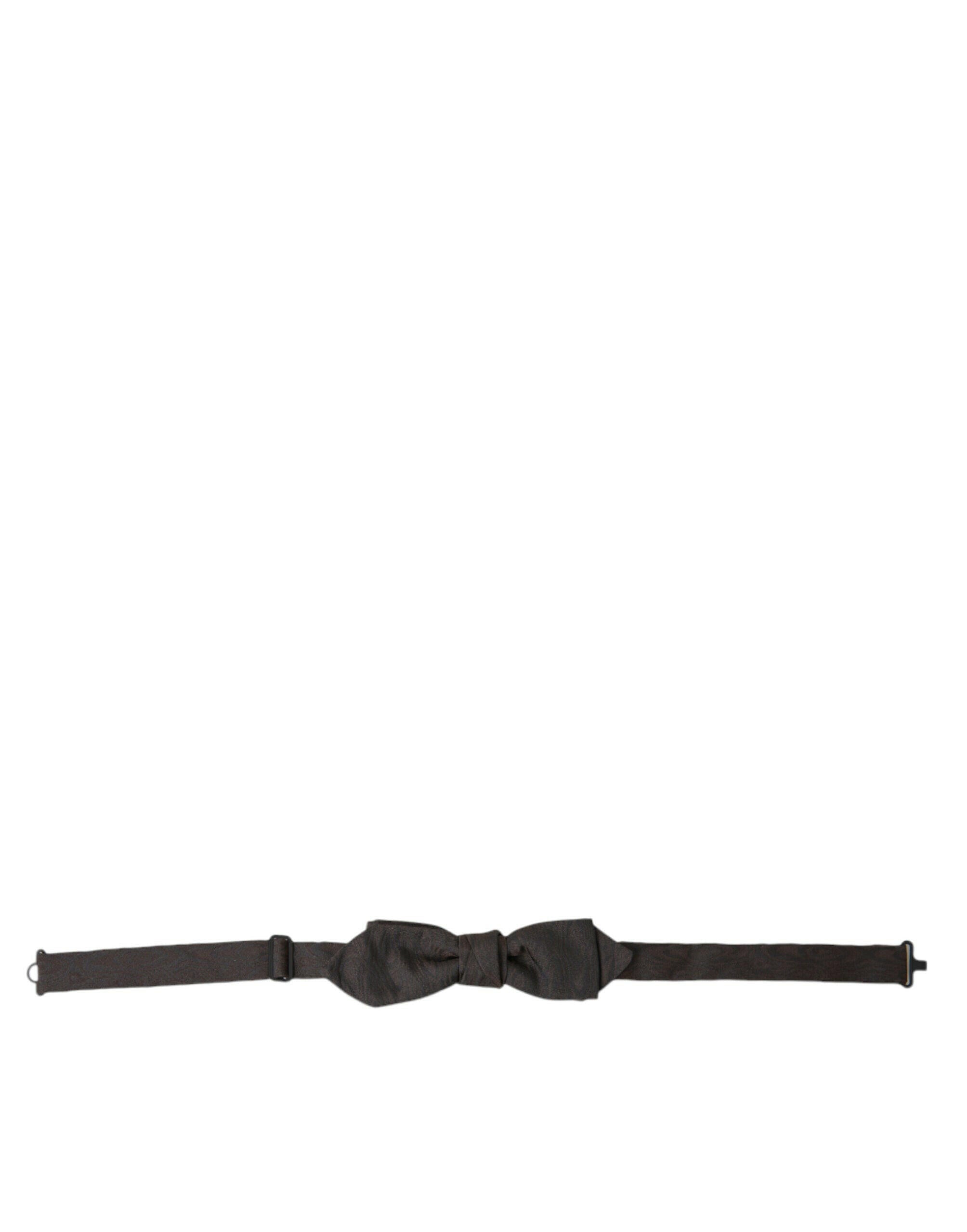 Dolce & Gabbana Brown Polyester Silk Adjustable Neck Men Papillon Bow Tie -  Neckties, Men -  Dolce & Gabbana.
