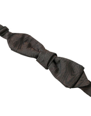 Dolce & Gabbana Brown Polyester Silk Adjustable Neck Men Papillon Bow Tie -  Neckties, Men -  Dolce & Gabbana.