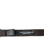 Dolce & Gabbana Brown Polyester Silk Adjustable Neck Men Papillon Bow Tie -  Neckties, Men -  Dolce & Gabbana.